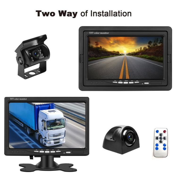 K0164 7 inch HD Car 18 IR Night Vision Rear View Backup Four Cameras Rearview Monitor, K0164 K0164 7 inch HD Car 18 IR Night Vision Rear View Backup Four Cameras Rearview Monitor, K0164